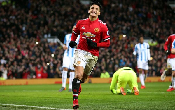 Manchester United’s Alexis Sanchez sets two season records in all-action Huddersfield display