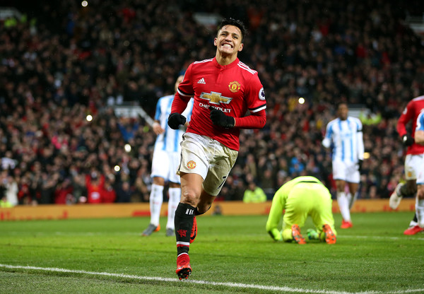 Manchester United’s Alexis Sanchez sets two season records in all-action Huddersfield display